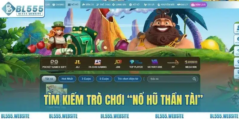 Tìm kiếm trò chơi “nổ hũ Thần Tài”